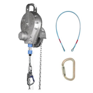 Anticaídas retráctil con rescatador de cadena